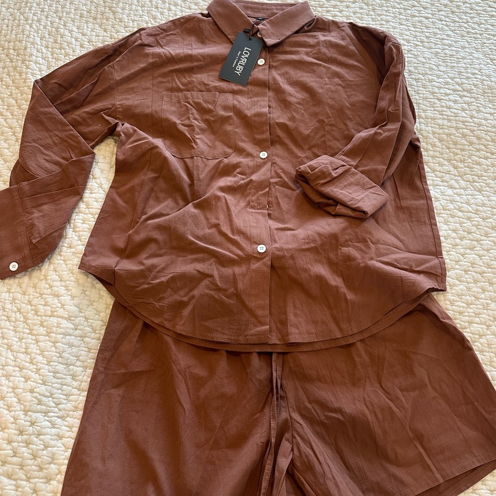 Brown Shorts set with Classic Style